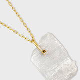 Crystalline Crystal Quartz Tag Necklace