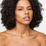 Crystalline Veracruz Amethyst Diamond Charm Necklace