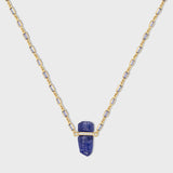 Crystalline Tanzanite Diamond Bar Tennis Necklace