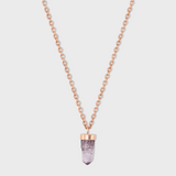 Crystalline Veracruz Amethyst Gold Cap Necklace