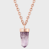 Crystalline Veracruz Amethyst Gold Cap Necklace