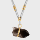 Crystalline Equilibrium Detachable Smoky Quartz Charm Necklace