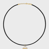 Ocean Leather Diamond South Sea Bicolor Pearl Necklace