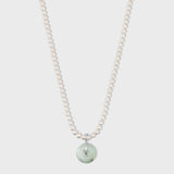 Jade Diamond Coin Pearl Necklace