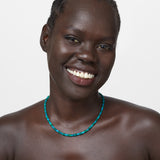 Soleil Blue Green Stripe Opal Necklace