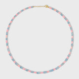 Soleil Blue Pink Opal Stripe Necklace