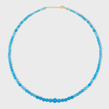 Soleil Paraiba Blue Opal Sphere Necklace