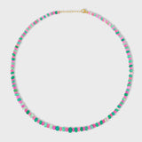 Soleil Green Fuchsia Faceted Opal Connection Necklace