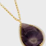 Dreamcatcher Chevron Amethyst Diamond Necklace