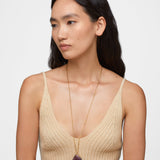 Dreamcatcher Chevron Amethyst Diamond Necklace