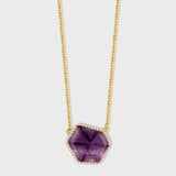 Dreamcatcher Third Eye Amethyst Diamond Necklace