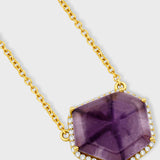 Dreamcatcher Third Eye Amethyst Diamond Necklace