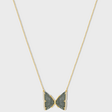 Treasure Aquamarine Diamond Butterfly Necklace