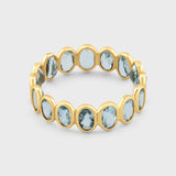 Chakra Aquamarine Gold Bezel Ring
