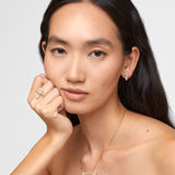 Crystalline Crystal Quartz Diamond Studs
