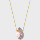 Crystalline Morganite Gemstone Necklace