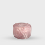 Rose Quartz Polished Candle Holder