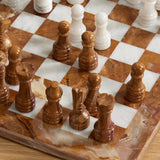 Brown Onyx Chess Set