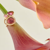 Treasure Watermelon Tourmaline Double Gemstone Ring