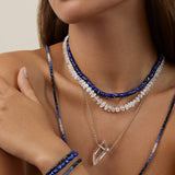 Aurora Lapis Fancy Cut Necklace