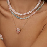 Aurora Morganite Fancy Cut Necklace