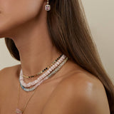 Treasure Cotton Candy Diamond Halo Tourmaline Earrings