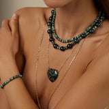 Aurora Emerald Fancy Cut Necklace