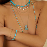 Nevada Pearl & Turquoise Double Strand Necklace