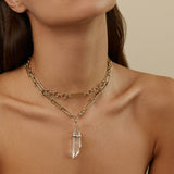 Crystalline Crystal Quartz Detachable Talisman Necklace