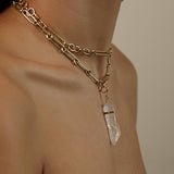 Crystalline Crystal Quartz Detachable Talisman Necklace