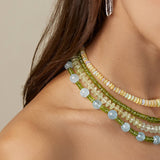 Aurora Peridot Fancy Cut Necklace