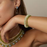 Aurora Peridot Fancy Cut Bracelet