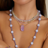 Soleil Opal Tanzanite Connection Necklace