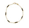 Crystal Inlay Onyx Gold Bar Chain Bracelet