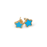 Turquoise Inlay Star Earrings