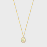 Soleil Opal Diamond Halo Necklace