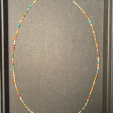 Orange Multi Opal Mini Sphere Double Long Necklace