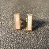 Mother Of Pearl Inlay Bar Earrings
