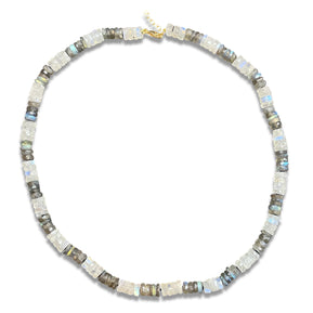 Atlas Moonstone Labradorite Stripe Necklace