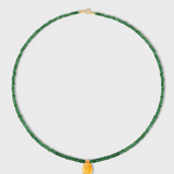 Arizona Emerald Citrine Raindrop Necklace
