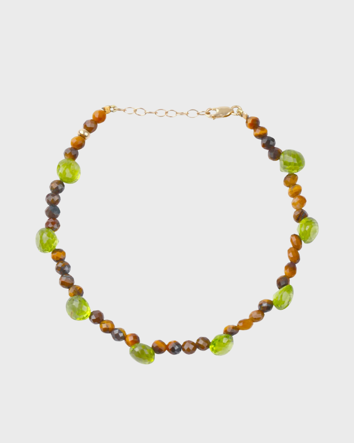 Arizona Tigers Eye with Peridot Drops Bracelet