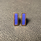 Lapis Inlay Bar Earrings