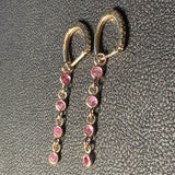 Pinnk Sapphire Diamond Pave Earrings
