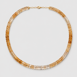 Aurora Ombre Citrine Fancy Cut Necklace