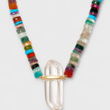 Aurora Rainbow Gemstone Crystal Quartz Necklace