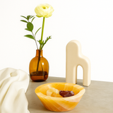 Honey Calcite Round Bowl