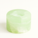 Green Calcite Cylindrical Candle Holder
