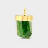 Chrome Diopside Gold Cap Charm