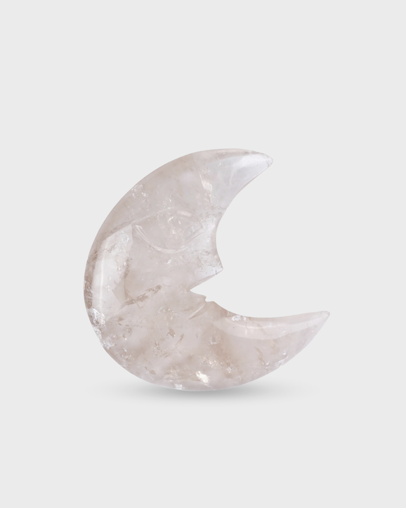 Crystal Quartz Smiling Moon