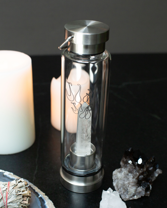 Crystal Quartz Water Bottle